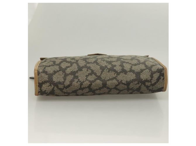 SAINT LAURENT Clutch Borsa in Pelle PVC 4Set Nero Grigio Beige Auth bs27239 Marrone - vista 18