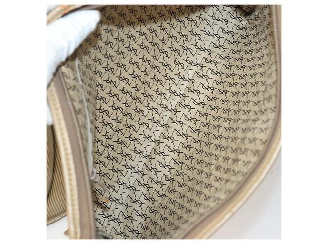 SAINT LAURENT Clutch Borsa in Pelle PVC 4Set Nero Grigio Beige Auth bs27239 Marrone - vista 19