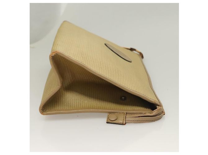 SAINT LAURENT Clutch Borsa in Pelle PVC 4Set Nero Grigio Beige Auth bs27239 Marrone - vista 4