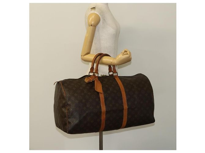 LOUIS VUITTON Borsa Boston Monogram Keepall 55 M41424 LV Auth bs27742 Monogramma - vista 23