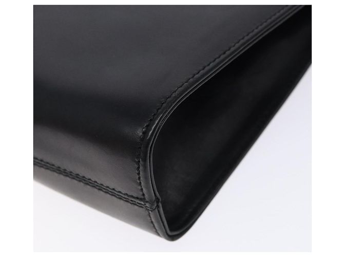 Borsa a Spalla in Pelle Gancini Chain di Salvatore Ferragamo Nero Oro Auth yk18587 - vista 15