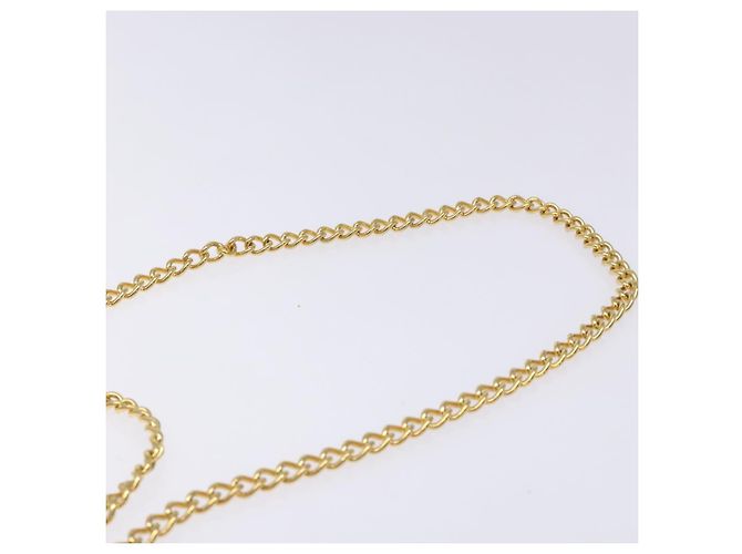Borsa a Spalla in Pelle Gancini Chain di Salvatore Ferragamo Nero Oro Auth yk18587 - vista 8