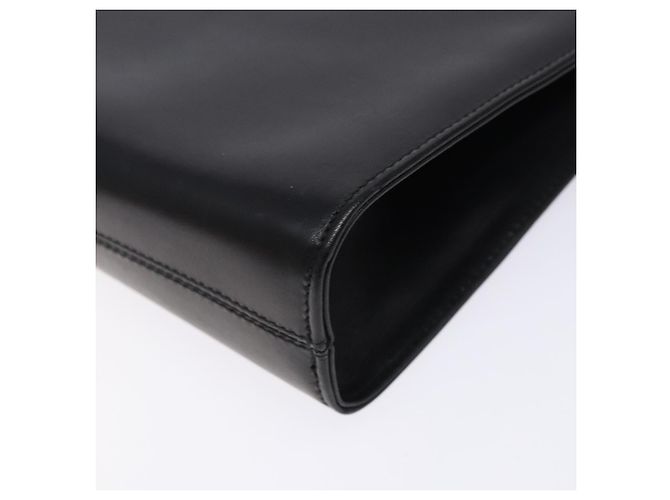 Borsa a Spalla in Pelle Gancini Chain di Salvatore Ferragamo Nero Oro Auth yk18587 - vista 9