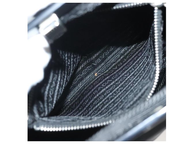 Borsa a Spalla PRADA Nylon Nero Argento Autentica 130183 - vista 11