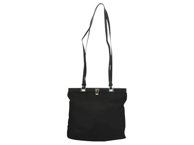 Borsa a Spalla PRADA Nylon Nero Argento Autentica 130183 - vista 13