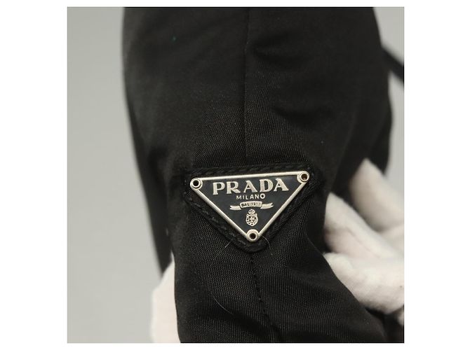 Borsa a Spalla PRADA Nylon Nero Argento Autentica 130183 - vista 19