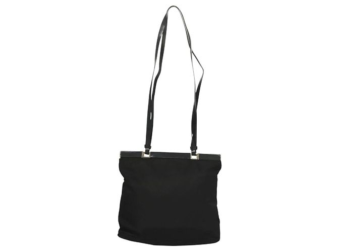Borsa a Spalla PRADA Nylon Nero Argento Autentica 130183 - vista 2