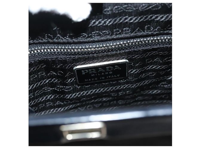 Borsa a Spalla PRADA Nylon Nero Argento Autentica 130183 - vista 20