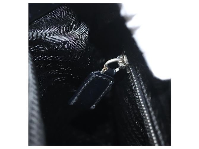 Borsa a Spalla PRADA Nylon Nero Argento Autentica 130183 - vista 23