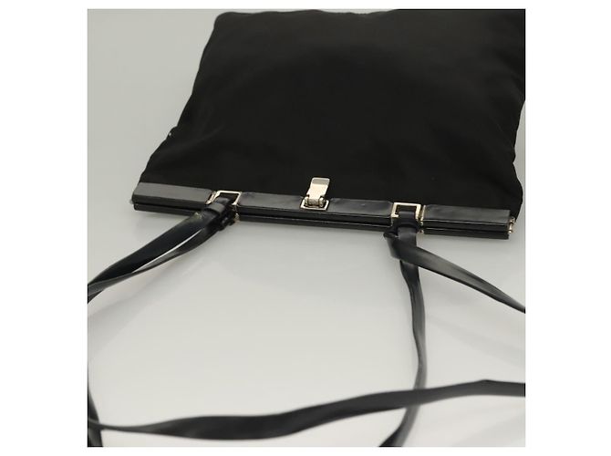 Borsa a Spalla PRADA Nylon Nero Argento Autentica 130183 - vista 6