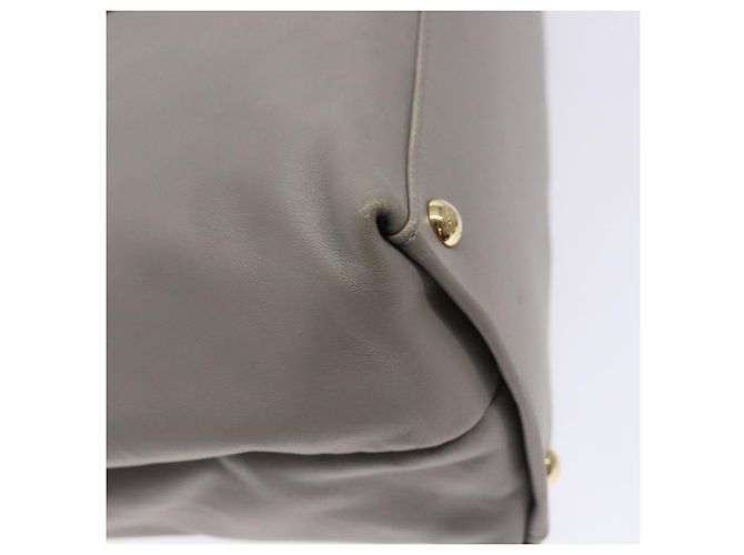 Borsa a mano Vala in pelle grigia e oro Salvatore Ferragamo Auth bs27995 Marrone D'oro - vista 16