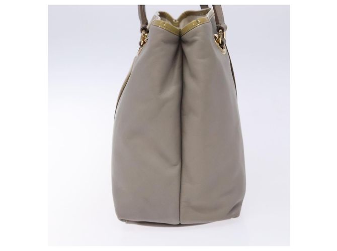 Borsa a mano Vala in pelle grigia e oro Salvatore Ferragamo Auth bs27995 Marrone D'oro - vista 4