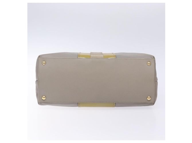 Borsa a mano Vala in pelle grigia e oro Salvatore Ferragamo Auth bs27995 Marrone D'oro - vista 5
