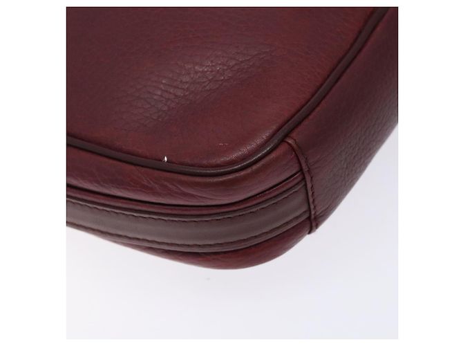 Borsa a Spalla Cartier in Pelle Bordeaux Oro Auth bs28003 D'oro Bordò - vista 14