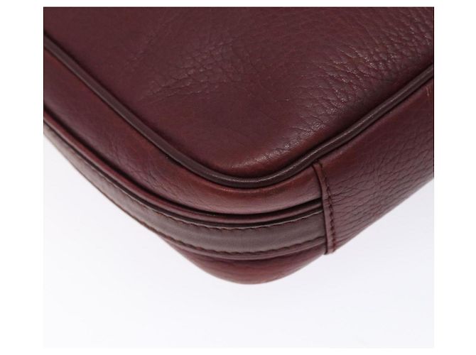 Borsa a Spalla Cartier in Pelle Bordeaux Oro Auth bs28003 D'oro Bordò - vista 16