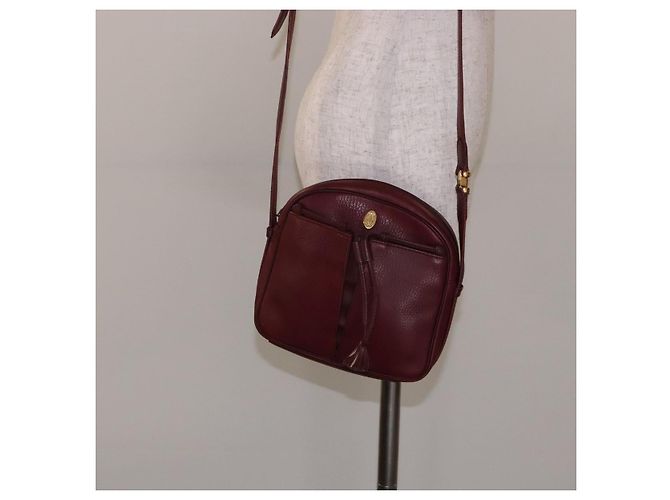 Borsa a Spalla Cartier in Pelle Bordeaux Oro Auth bs28003 D'oro Bordò - vista 23