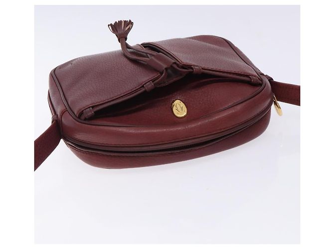 Borsa a Spalla Cartier in Pelle Bordeaux Oro Auth bs28003 D'oro Bordò - vista 6
