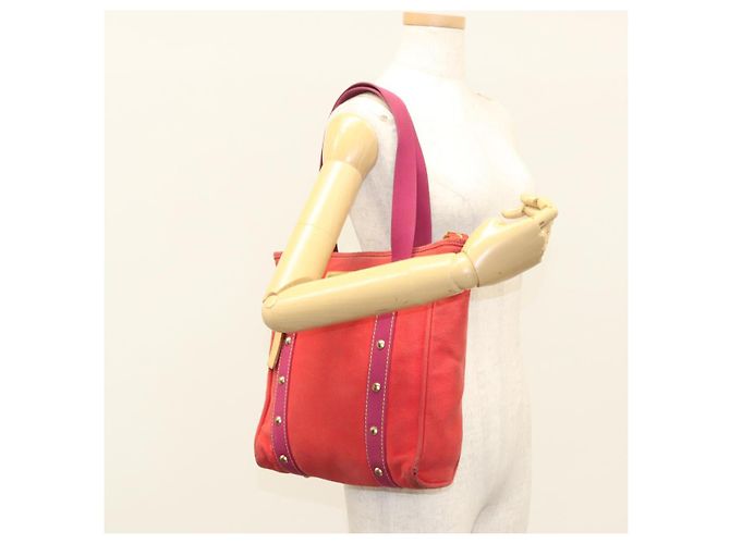 LOUIS VUITTON Antigua Cabas MM Borsa Tote Rossa M40034 LV Auth BA1930 Rosso - vista 23