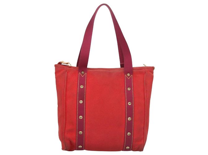 LOUIS VUITTON Antigua Cabas MM Borsa Tote Rossa M40034 LV Auth BA1930 Rosso - vista 3