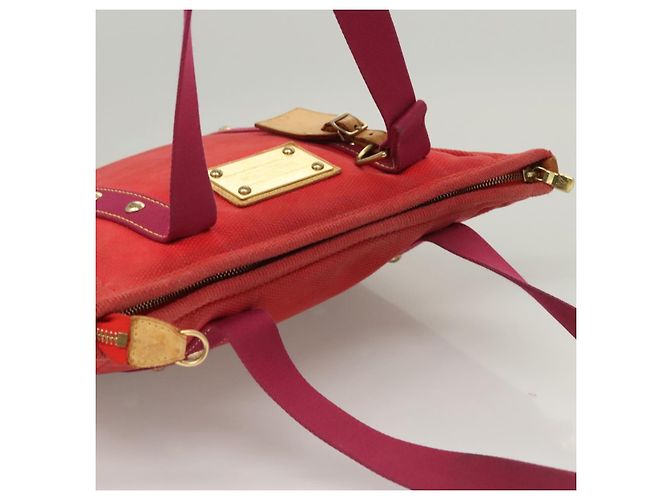 LOUIS VUITTON Antigua Cabas MM Borsa Tote Rossa M40034 LV Auth BA1930 Rosso - vista 6