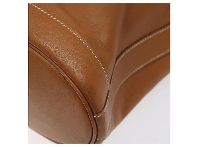 Hermès HERMES Borsa a Spalla Duska Pelle Marrone Oro Auth bs25701 D'oro - vista 10