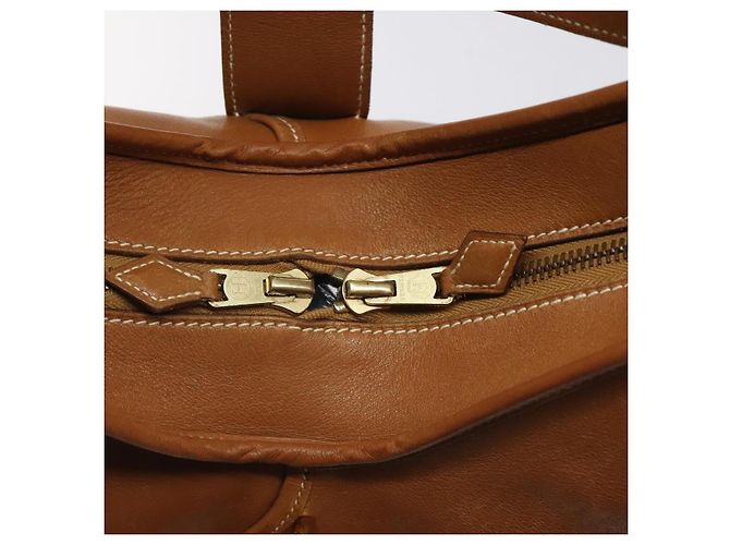 Hermès HERMES Borsa a Spalla Duska Pelle Marrone Oro Auth bs25701 D'oro - vista 16