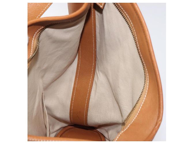 Hermès HERMES Borsa a Spalla Duska Pelle Marrone Oro Auth bs25701 D'oro - vista 19