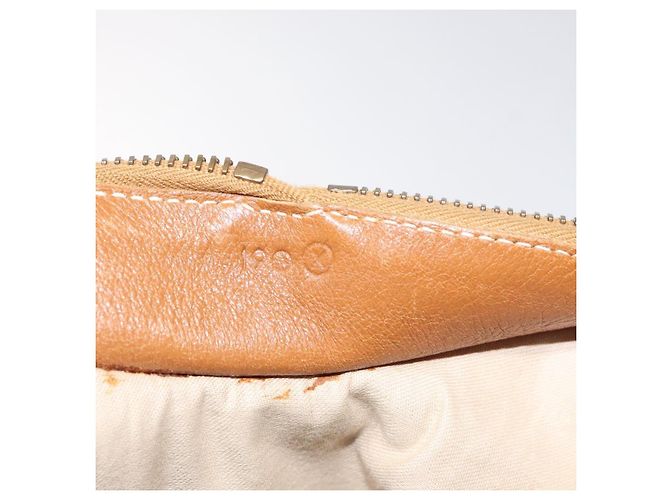 Hermès HERMES Borsa a Spalla Duska Pelle Marrone Oro Auth bs25701 D'oro - vista 21