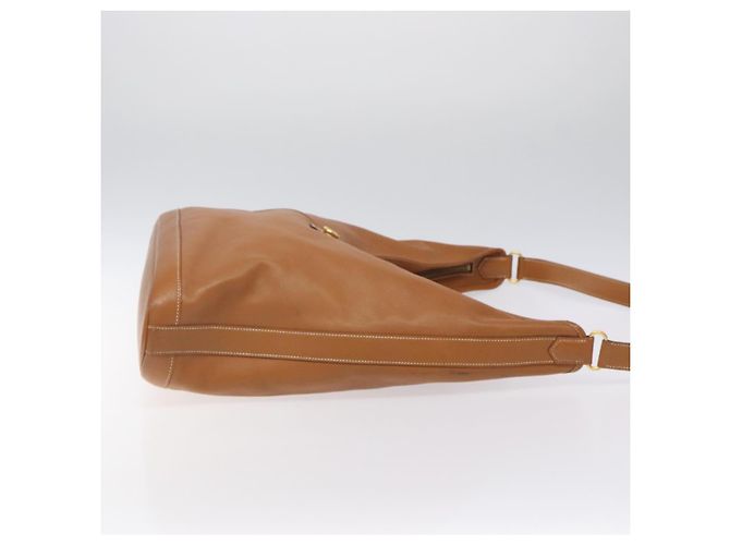 Hermès HERMES Borsa a Spalla Duska Pelle Marrone Oro Auth bs25701 D'oro - vista 4