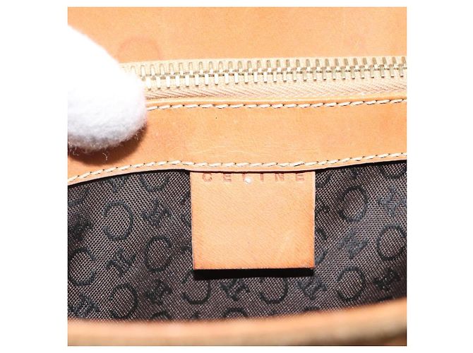 Céline Borsa a mano in tela Macadam CELINE in suede marrone e oro Auth BA2154 D'oro - vista 14