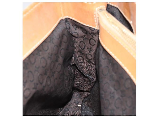 Céline Borsa a mano in tela Macadam CELINE in suede marrone e oro Auth BA2154 D'oro - vista 16