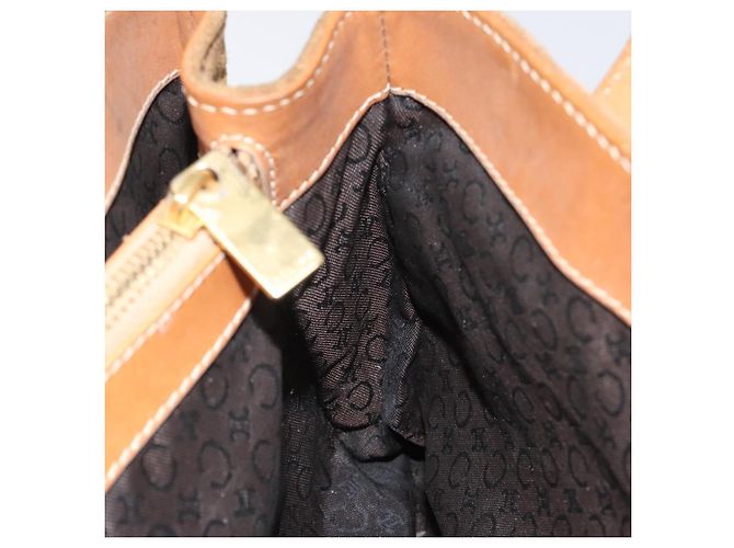 Céline Borsa a mano in tela Macadam CELINE in suede marrone e oro Auth BA2154 D'oro - vista 17
