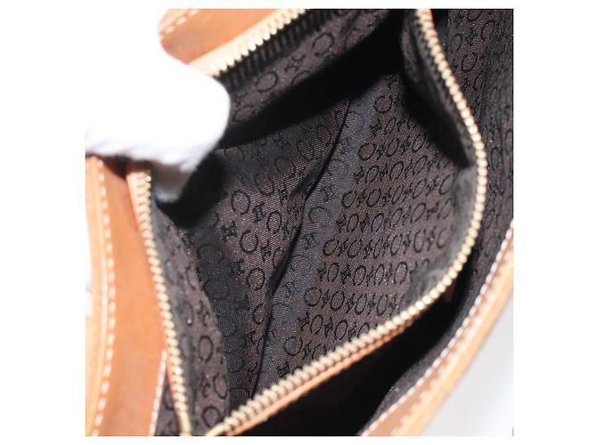 Céline Borsa a mano in tela Macadam CELINE in suede marrone e oro Auth BA2154 D'oro - vista 18