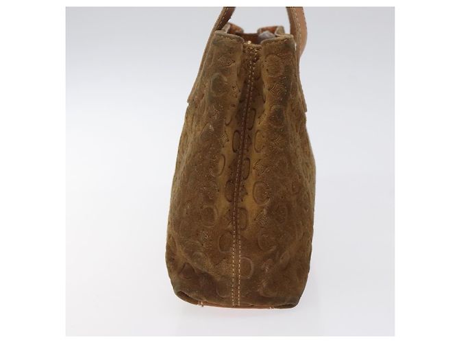 Céline Borsa a mano in tela Macadam CELINE in suede marrone e oro Auth BA2154 D'oro - vista 4