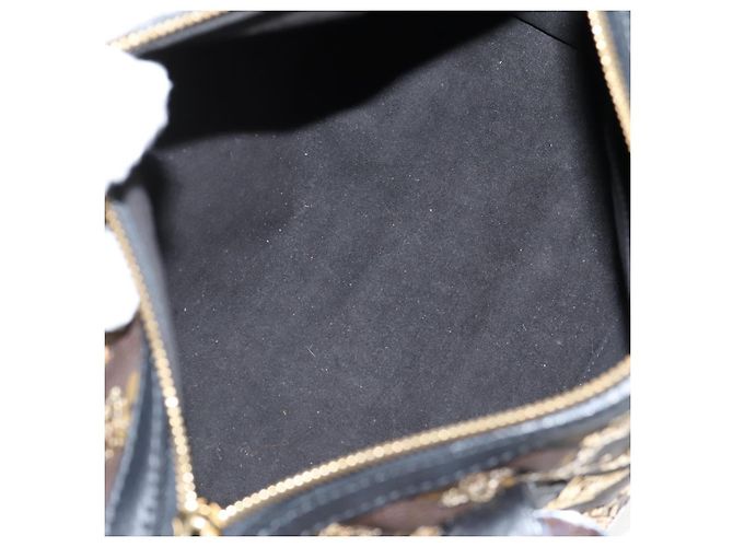 LOUIS VUITTON Borsa Speedy 30 Monogram Eclipse Paillettes Oro M40244 Auth yk18412M D'oro Monogramma - vista 20