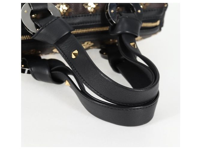 LOUIS VUITTON Borsa Speedy 30 Monogram Eclipse Paillettes Oro M40244 Auth yk18412M D'oro Monogramma - vista 7