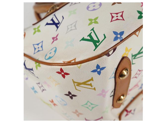 LOUIS VUITTON Bolsa Rita 2way Monograma Multicolor Branco M40125 LV Auth 125339V - vista 12