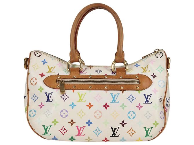 LOUIS VUITTON Bolsa Rita 2way Monograma Multicolor Branco M40125 LV Auth 125339V - vista 3