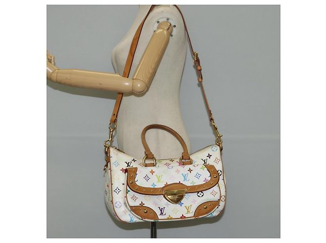 LOUIS VUITTON Bolsa Rita 2way Monograma Multicolor Branco M40125 LV Auth 125339V - vista 31