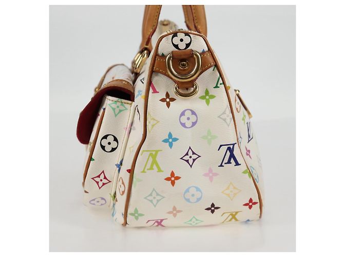 LOUIS VUITTON Bolsa Rita 2way Monograma Multicolor Branco M40125 LV Auth 125339V - vista 4