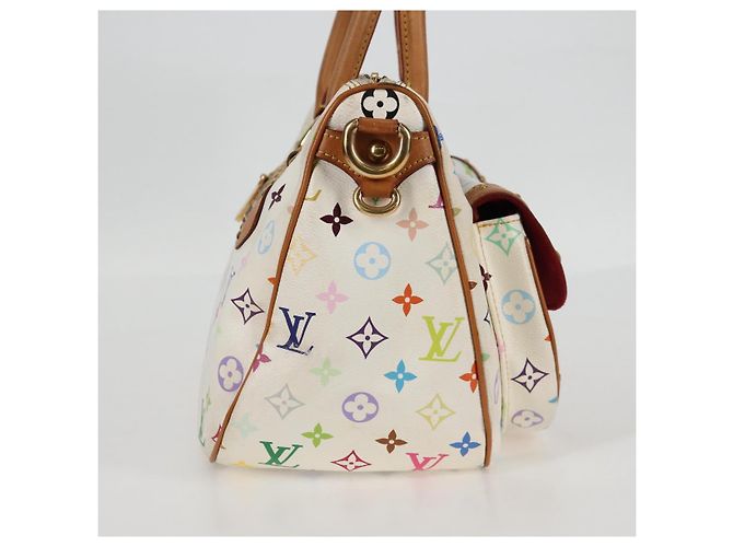 LOUIS VUITTON Bolsa Rita 2way Monograma Multicolor Branco M40125 LV Auth 125339V - vista 5