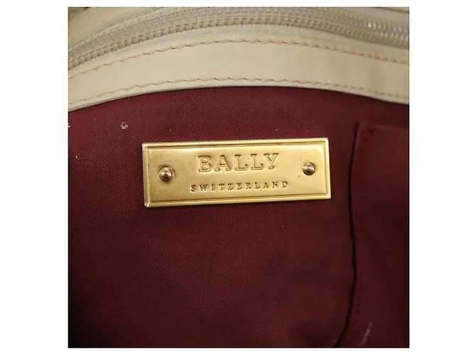 BALLY Borsa Tote in Pelle Beige Oro Auth am8137 D'oro - vista 17
