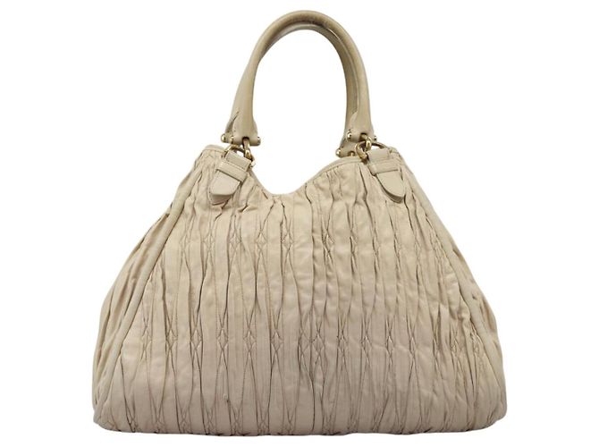 BALLY Borsa Tote in Pelle Beige Oro Auth am8137 D'oro - vista 3