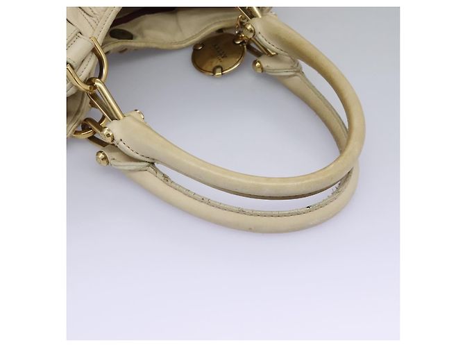 BALLY Borsa Tote in Pelle Beige Oro Auth am8137 D'oro - vista 7
