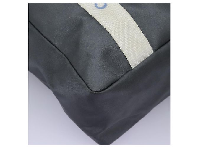 Borsa sportiva CHANEL in nylon grigio e bianco con logo CC Auth ar13479 Marrone - vista 11