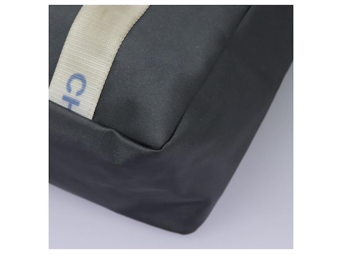 Borsa sportiva CHANEL in nylon grigio e bianco con logo CC Auth ar13479 Marrone - vista 12