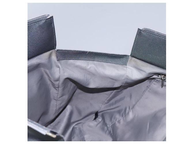 Borsa sportiva CHANEL in nylon grigio e bianco con logo CC Auth ar13479 Marrone - vista 19