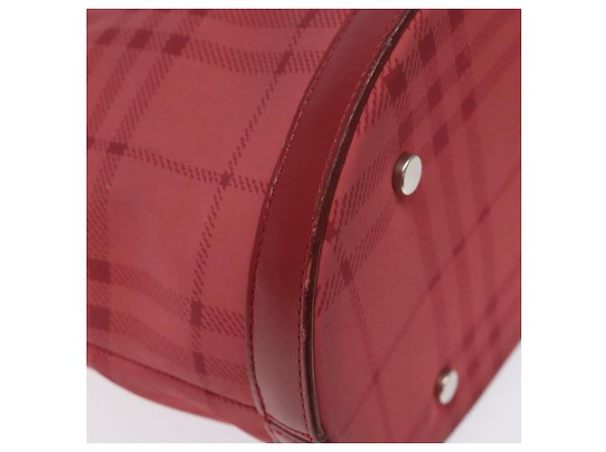 Borsa a Spalla Nova Check Burberry Canvas Rossa Auth 121545 Rosso - vista 13