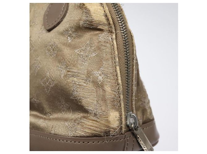 LOUIS VUITTON Borsa a Mano Little Alma in Satin Monogram Grigio M92147 LV Auth MY080 Marrone - vista 16
