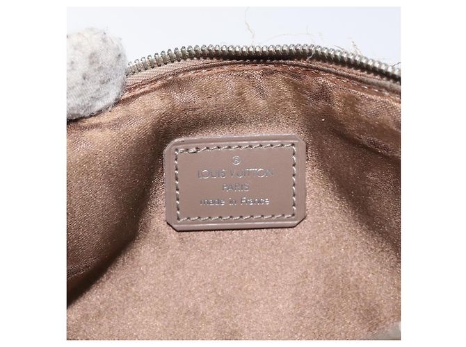 LOUIS VUITTON Borsa a Mano Little Alma in Satin Monogram Grigio M92147 LV Auth MY080 Marrone - vista 17